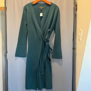 Banana Republic Factory Teal Long Sleeve Dress